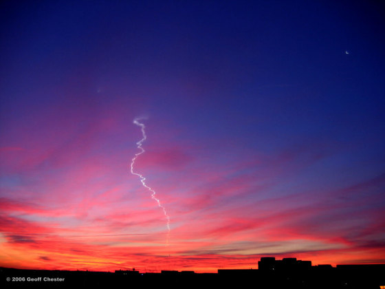 This Minotaur rocket launch from Wallops Island in December 2006 was photographed by Geoff Chester in Alexandria, Va. NASA will try to launch another orbital rocket from Wallops Island on Tuesday, May 5, 2009.
